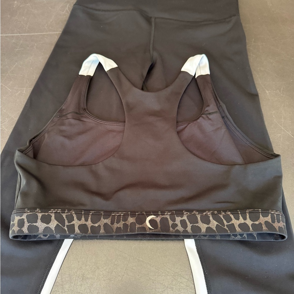 Zyia set.  Black with animal print.  Like new